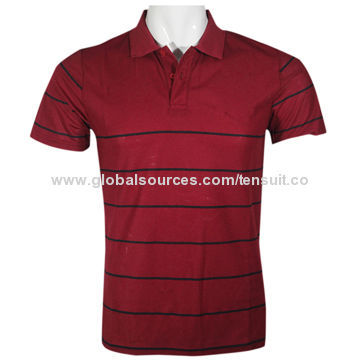 OEM Youth Strips Polo Shirt, Made of 100% Cotton, Small MOQ