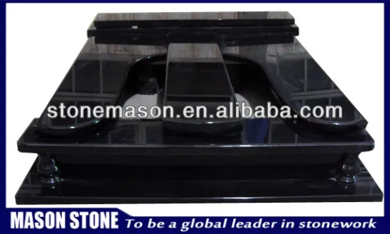 Black granite tombstone in Zimbabwe