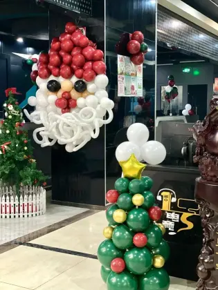 latex merry christmas balloons
