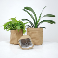 Planter Pot Carft Kraft Paper Flowerpot سطح المكتب الإبداعي أواني زهرة قابلة لإعادة الاستخدام متعددة الوظائف 3 أكياس تخزين أحجام