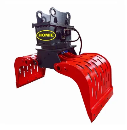 HOMIE Excavator Attachments: Rotating Demolition and Sorting Grapples for Recycling