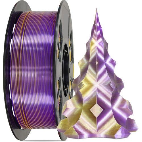 Dual Color Silk PLA 3D Pencetak Filamen Pencetak