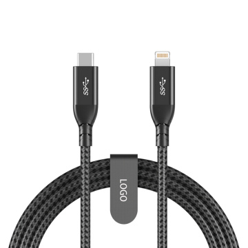 Transmissão de alta velocidade USB C para Cabo de dados de raios