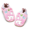 Mooie roze eenhoorn baby zachte leerschoenen