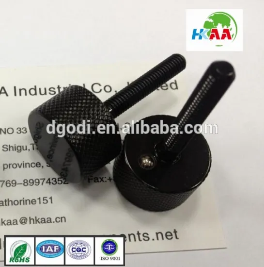 Stainless steel SS304/316 slotted recess flat head knurled thumb step screw