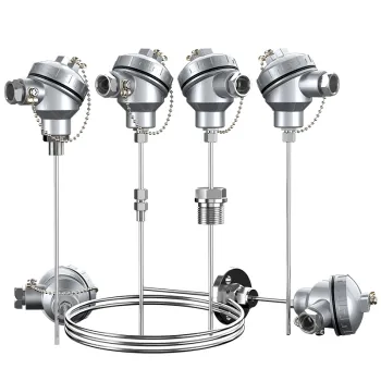Armored Thermocouple Thermometer with Integrated Temperature Transmitter K-Type PT100 Sensor