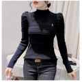 Thickened half high neck jumper female