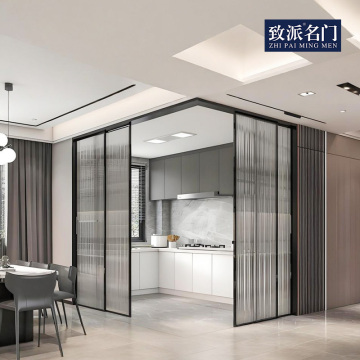 Kitchen sliding door glass partition sliding door