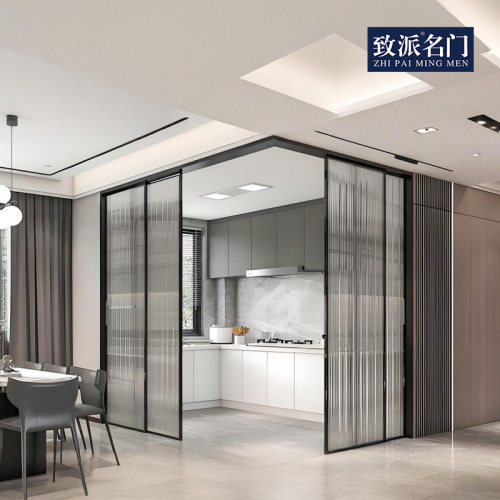 Kitchen sliding door glass partition sliding door