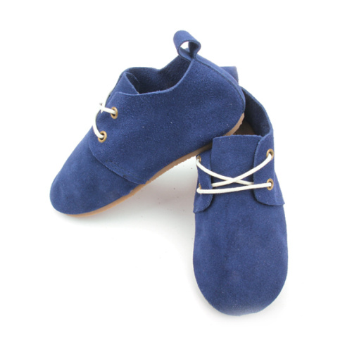 Scarpe Oxford per bambini in gomma dura in vera pelle all&#39;ingrosso