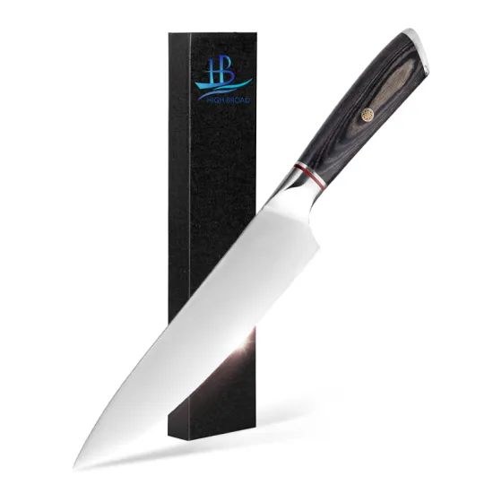 Multifunctional Stainless Steel Chef Knife Set with Pakka Wood Handle: The Perfect Kitchen Tool Gift