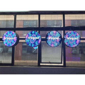led double side board round display