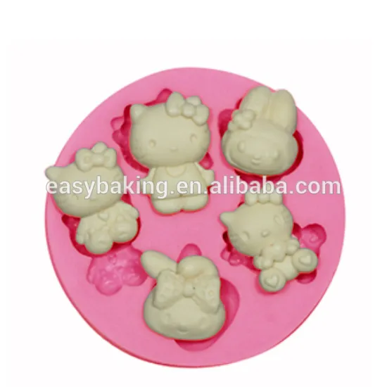 Hot Sales Cake Decorating Mini Hello Kitty Fondant Silicone Mold