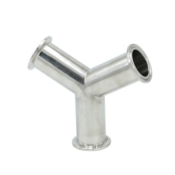 304 Stainless Steel Sanitary Tee Pipe Fittings with Tri Clamp Ends