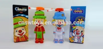 cute clown with music flashing plastic toy windmills stick