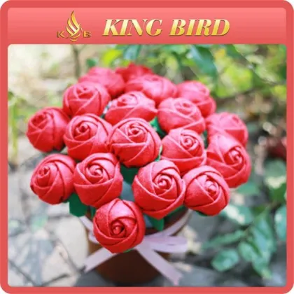 2015 handmade non-woven export fresh cut flowers roses