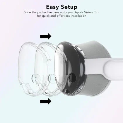 2024 Upgrade Transparent TPU Protective Cover for Apple Vision Pro: Durable Anti-Scratch Case for Headset and Glasses