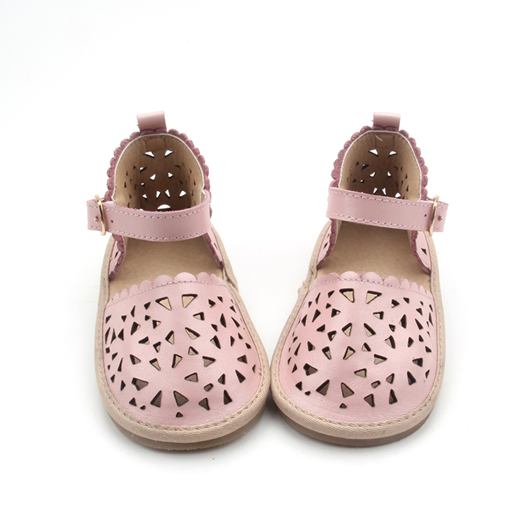 Kids Leather Shoes Girls Rubber Sole Shoes