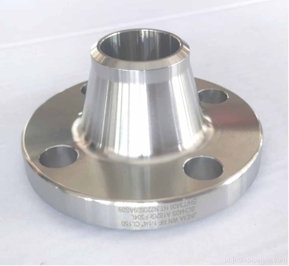 A182 F304 Flange do pescoço de aço inoxidável