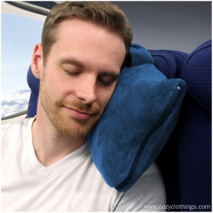Travel Blanket Pillow Airplane Blanket Packed in Bag
