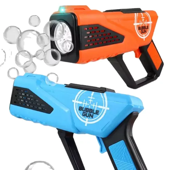 Summer Fun: Discover the Exciting Electric Bubble Gun Toy with Light and Square Design - Perfect Machine Toy for Kids
