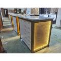 Stainless Steel Display Showcase Wooden Lacquered Storge