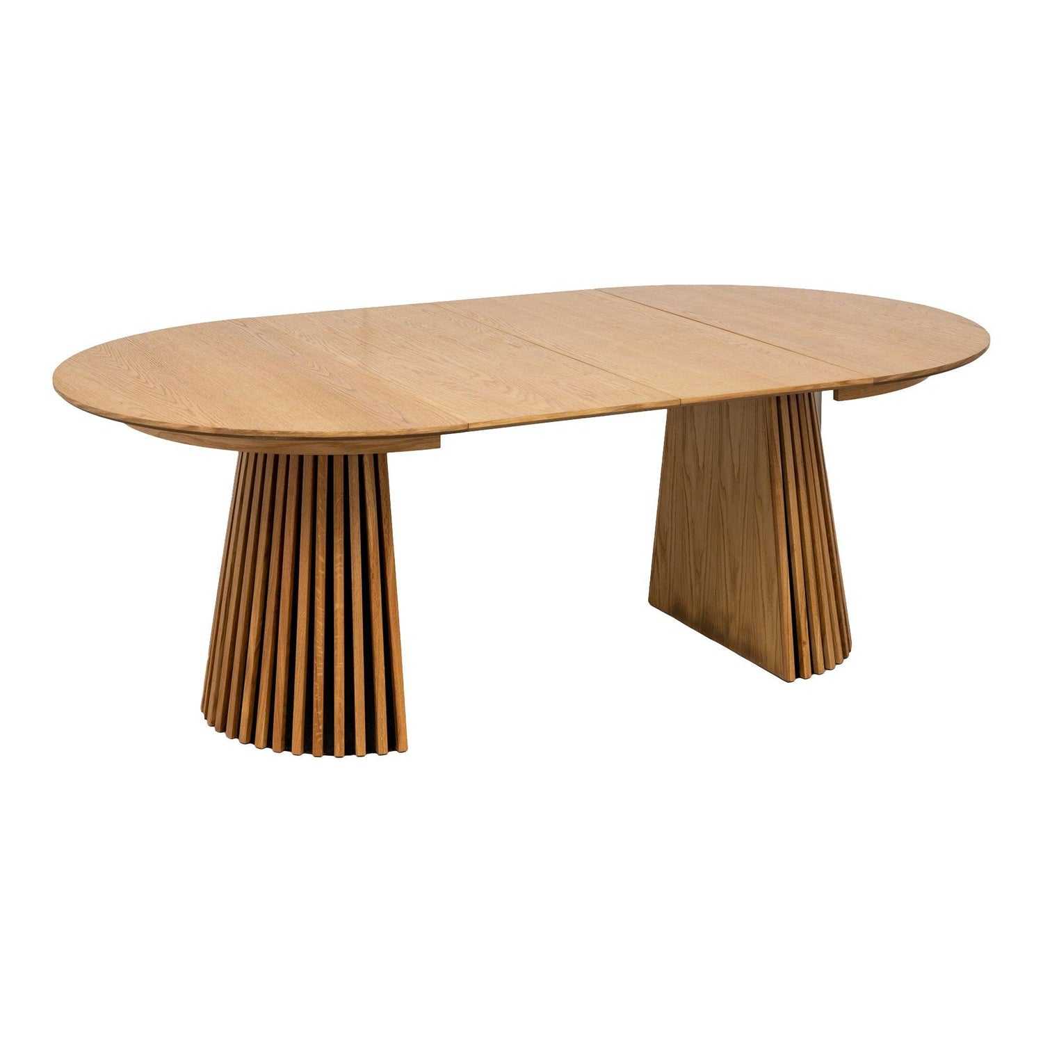 round extendable wooden dining table