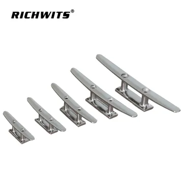 316 Stainless Steel Polished Combo Mooring Cleat 2 Hole Hardware Boat Cleats For Marine Boat Deck Rope Tie Yacht