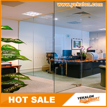 2016 Yekalon Hot Sale Aesthetic Broad View Frameless Glass Door