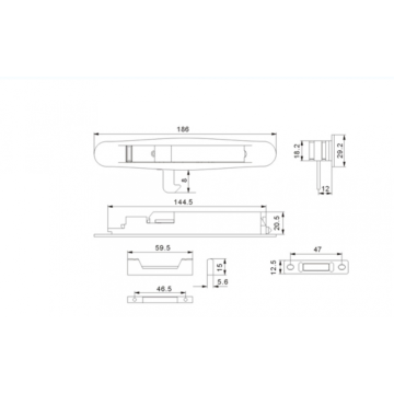 Sliding Window Latch Key Lock