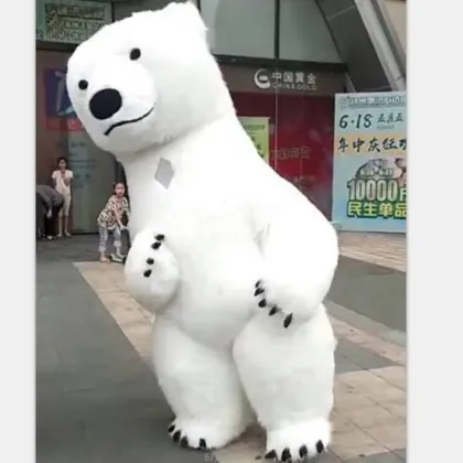 Customize Large 2.2m Inflatable Walking Bear Costume Mascot
