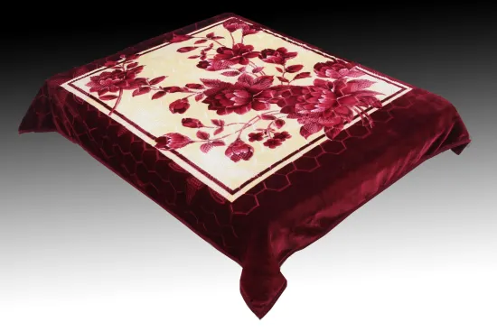 Korean Style Embossed Raschel and Mink Blankets