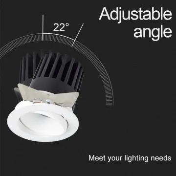 Ceiling Round Recessed Downlight Adjustable Indoor Spotlight