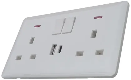 13A Neon-Indicated 2-Gang DP Switched Socket