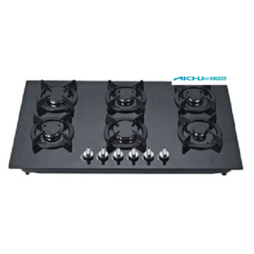 6 Burners Tempered Glass Top Selling Gas Cooker