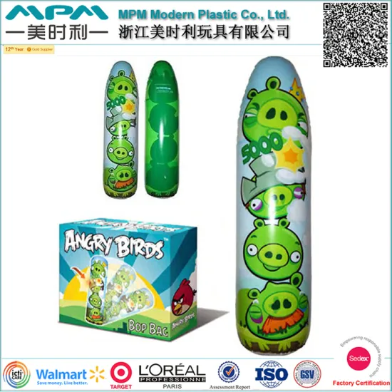 pvc inflatable kids punching bag boxing bag for promotion