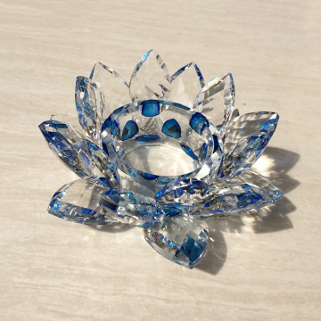 Wholesale Colorful Crystal Glass Tealight Lotus Candles & Holders