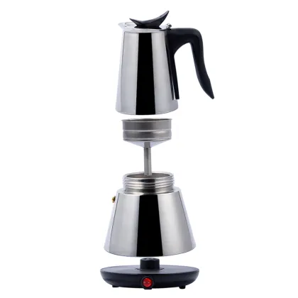High Quality China Stainless Steel Mocha Pot Coffee Maker Electric Espresso Coffee Pot