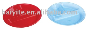 New style plate&dishes,plastic plate,grid plate,add logo