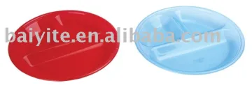 New style plate&dishes,plastic plate,grid plate,add logo