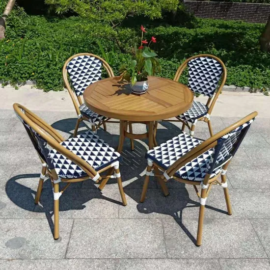 Aluminium Rattan Balcony Garden Furniture for Outdoor Restaurants