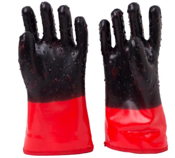 Hochleistungs-PVC-beschichteter chemischer Handschuh-Winter