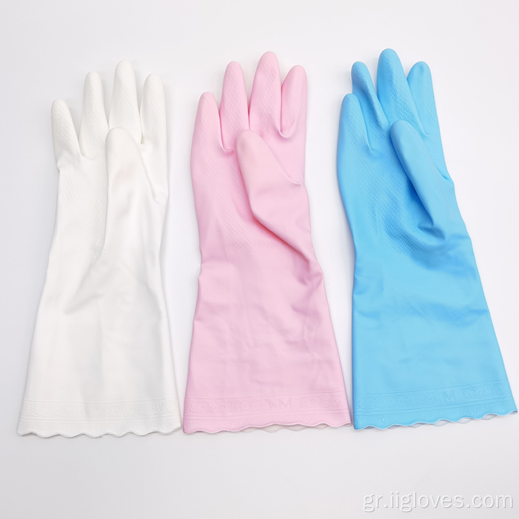 Αδιάβροχο μακρύ μανίκι νοικοκυριού γάντια καουτσούκ από καουτσούκ