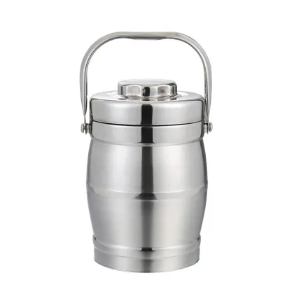 Stainless Steel Vacuum Insulated Lunch Box - Hot Food Flask Tiffin Carrier