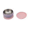 Baby Feeding Bowl with Silicone Base and Lid