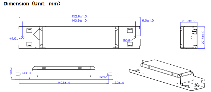 40W Russia SELV Linear constant current Led Driver