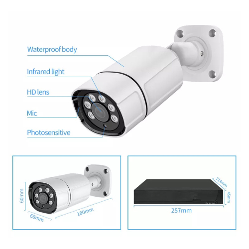 POE 16 saluran pengawasan keselamatan CCTV