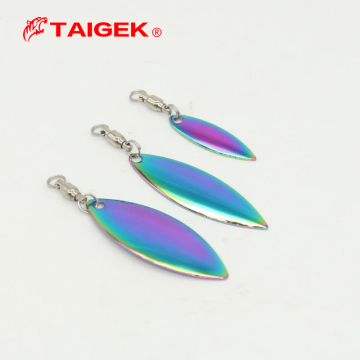 TAIGEK Spinner Blade Swivel Metal Fishing Lures