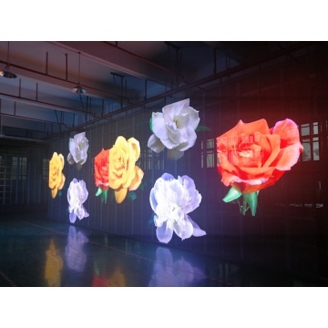 Creative indoor and semi outdoor transparency led wall