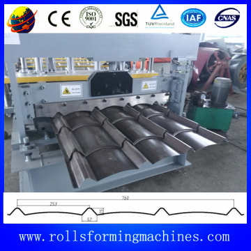 Sri Lanka model type arc glazed tile roofing roll forming machine